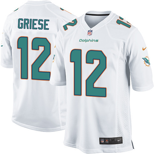 Youth Limited Bob Griese Nike Jersey White Road - #12 NFL Miami Dolphins
